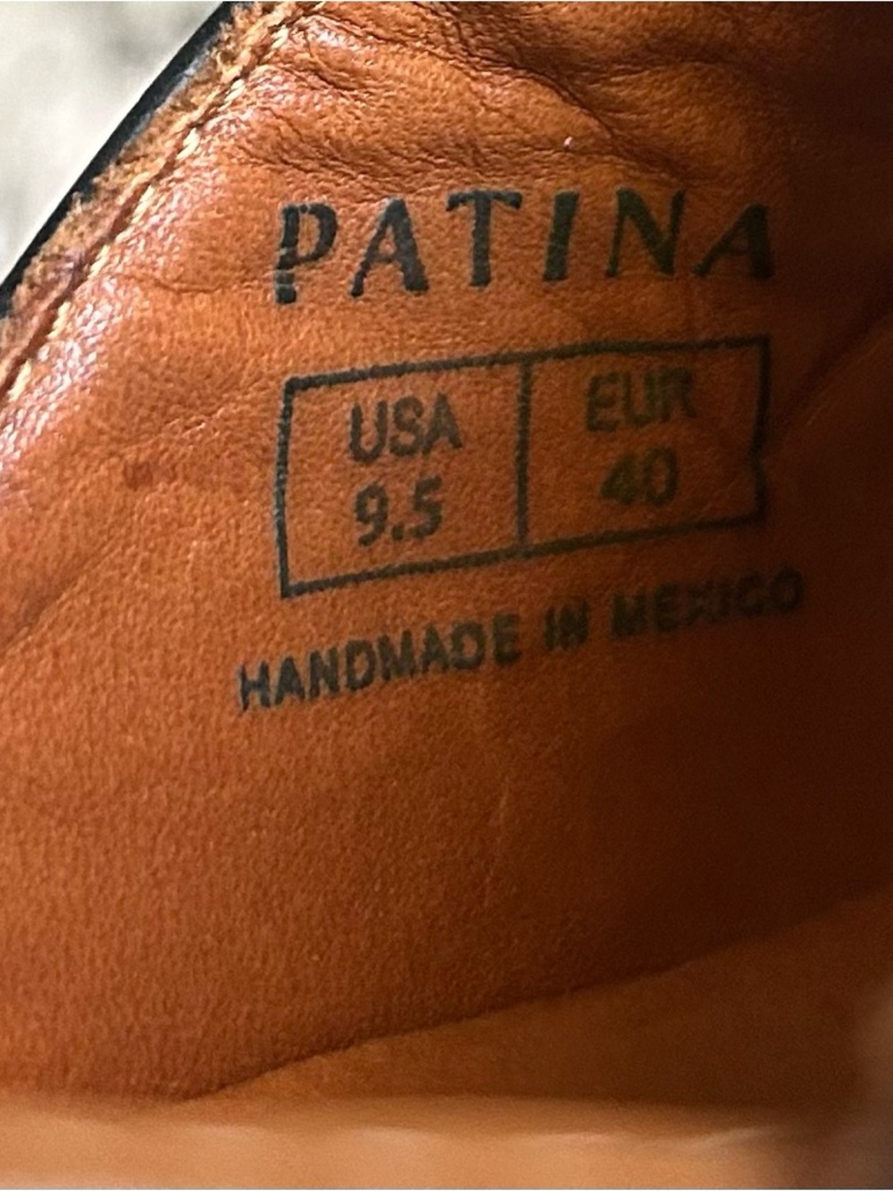 Portland Leather Patina Mary Jane Block Heel Women’s Size 9.5 Handmade In Mexico - Picture 7 of 7